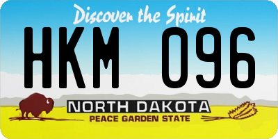 ND license plate HKM096