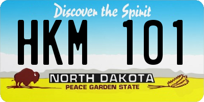 ND license plate HKM101
