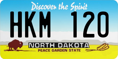 ND license plate HKM120