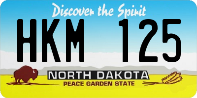 ND license plate HKM125