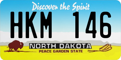 ND license plate HKM146