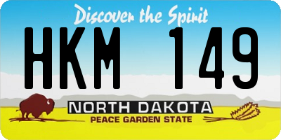 ND license plate HKM149