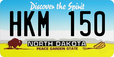 ND license plate HKM150