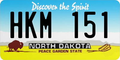 ND license plate HKM151