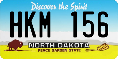 ND license plate HKM156