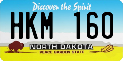 ND license plate HKM160