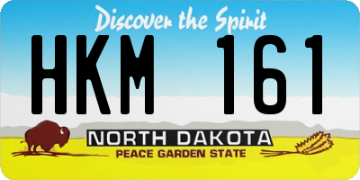 ND license plate HKM161