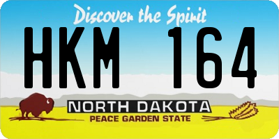 ND license plate HKM164
