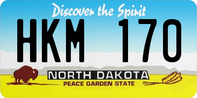 ND license plate HKM170