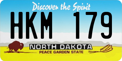 ND license plate HKM179