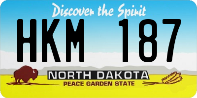 ND license plate HKM187
