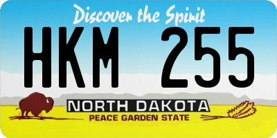ND license plate HKM255