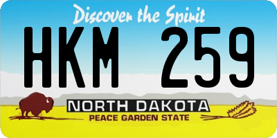 ND license plate HKM259
