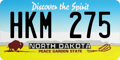 ND license plate HKM275