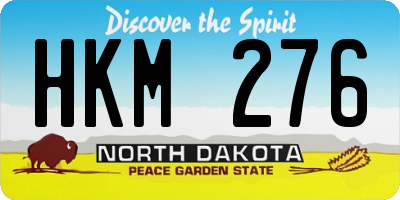 ND license plate HKM276