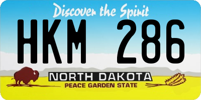 ND license plate HKM286