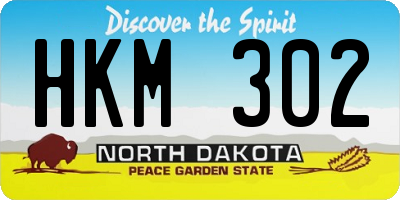 ND license plate HKM302