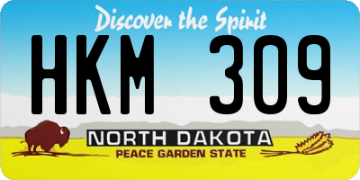 ND license plate HKM309