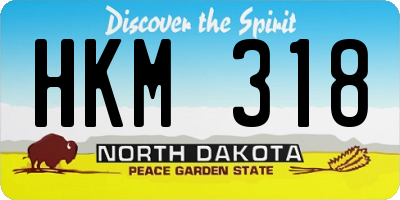 ND license plate HKM318