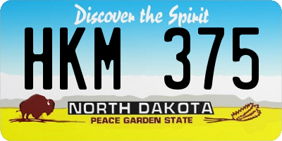 ND license plate HKM375