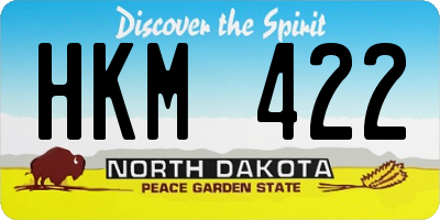 ND license plate HKM422