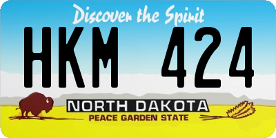 ND license plate HKM424