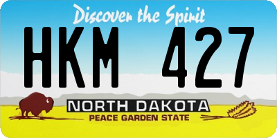 ND license plate HKM427