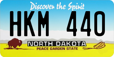 ND license plate HKM440
