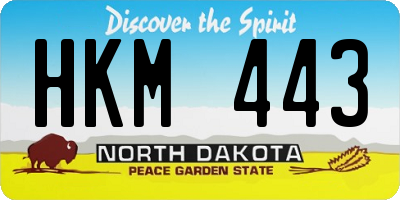 ND license plate HKM443