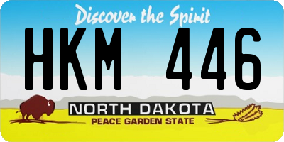 ND license plate HKM446