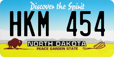ND license plate HKM454