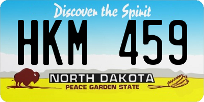 ND license plate HKM459