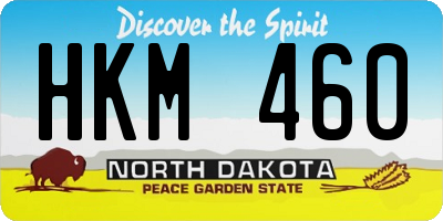 ND license plate HKM460