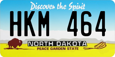 ND license plate HKM464