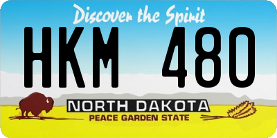ND license plate HKM480