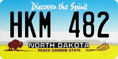 ND license plate HKM482