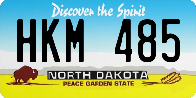 ND license plate HKM485