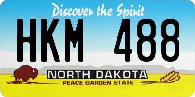 ND license plate HKM488