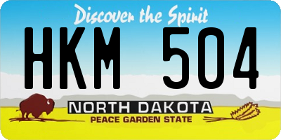 ND license plate HKM504