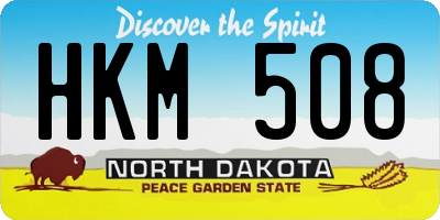 ND license plate HKM508