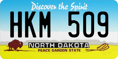 ND license plate HKM509