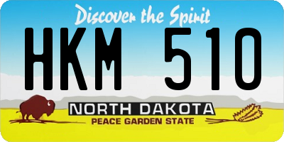 ND license plate HKM510