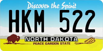 ND license plate HKM522