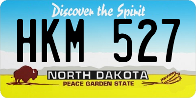 ND license plate HKM527
