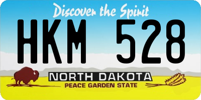 ND license plate HKM528
