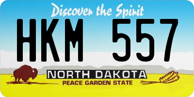 ND license plate HKM557