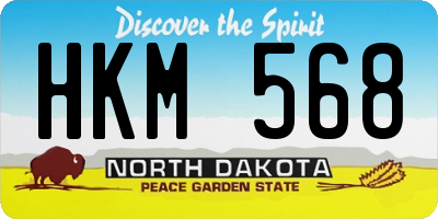 ND license plate HKM568