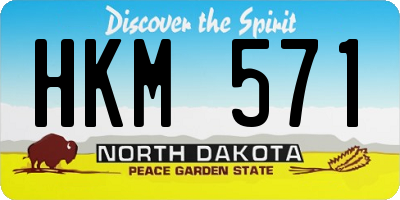 ND license plate HKM571