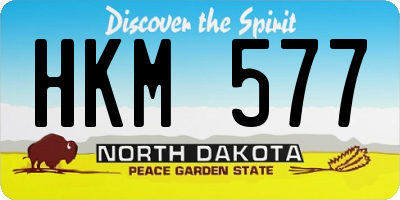ND license plate HKM577
