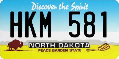 ND license plate HKM581